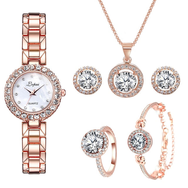 Radiant Elegance Crystal Watch Set