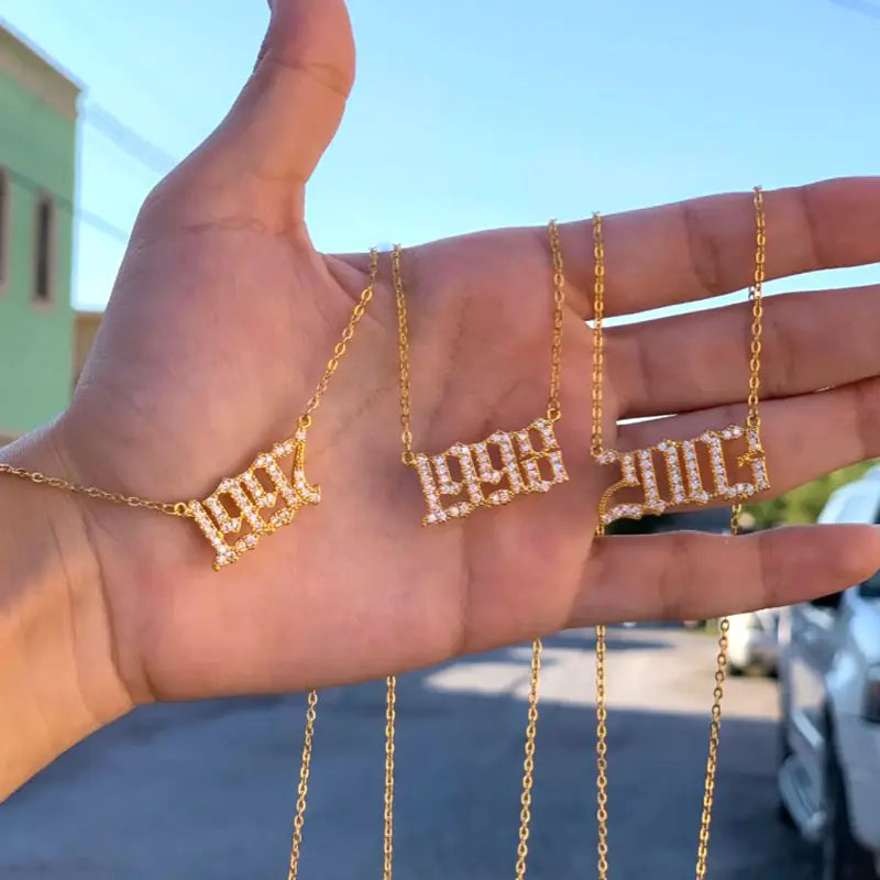 Birth Year Number Necklace