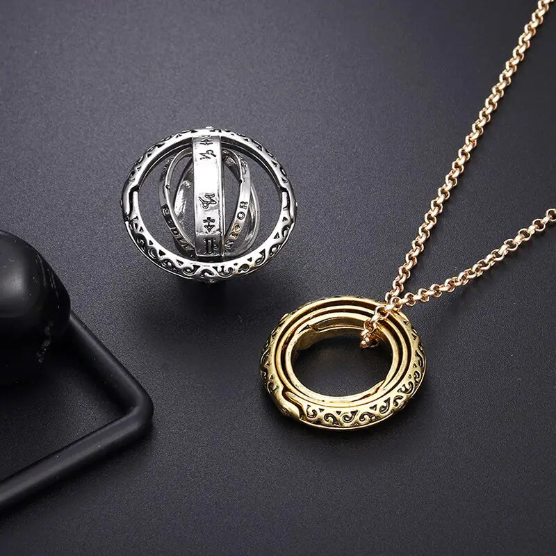 Astronomical Ball Rings Necklace