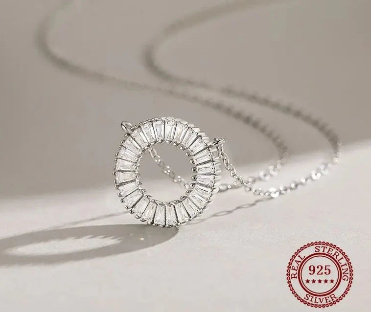 Sparkling Clear Round Necklace