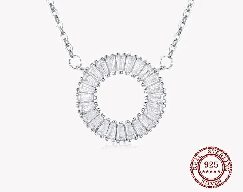 Sparkling Clear Round Necklace