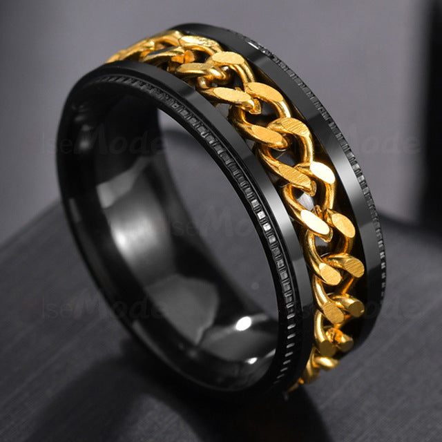 Cool Rotatable Stainless Steel Ring