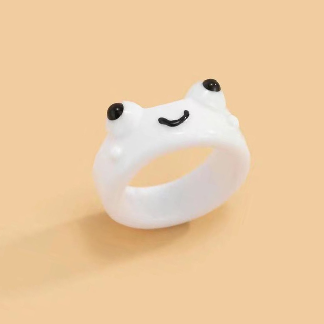 Cartoon Frog Acrylic Ring