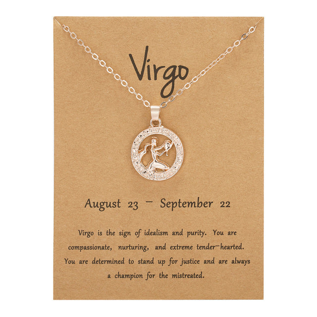 Women's 12 Constellation Zodiac Necklace