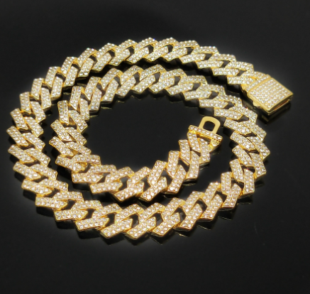 Luxe Iced Out Rhombus Prong Chain Necklace