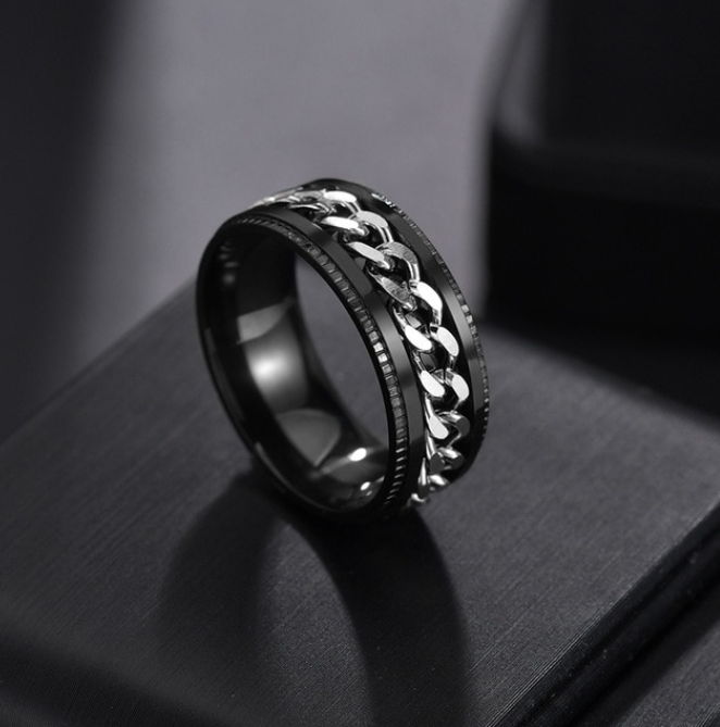 Titanium Rotating Fidget Ring