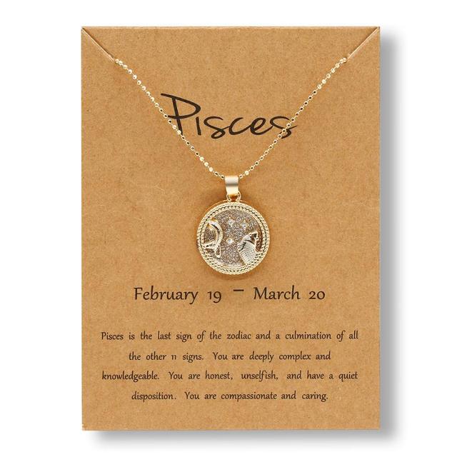 Zodiac Sign Gold Necklace