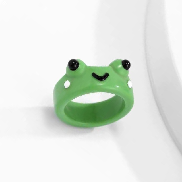 Cartoon Frog Acrylic Ring