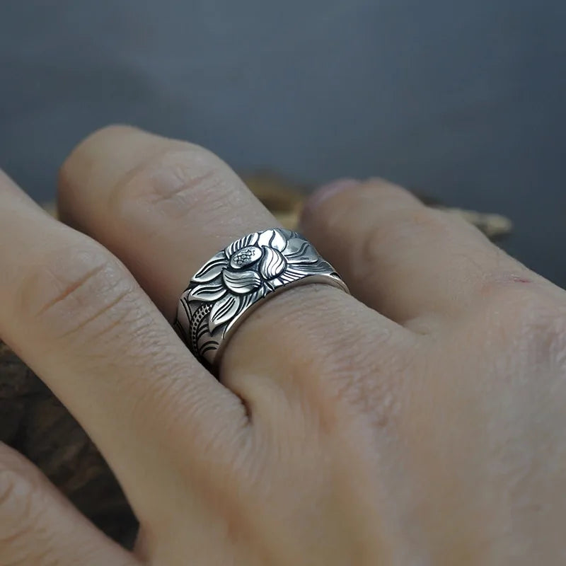 Adjustable Lotus Ring