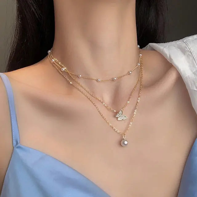 Square Crystal Necklace Set