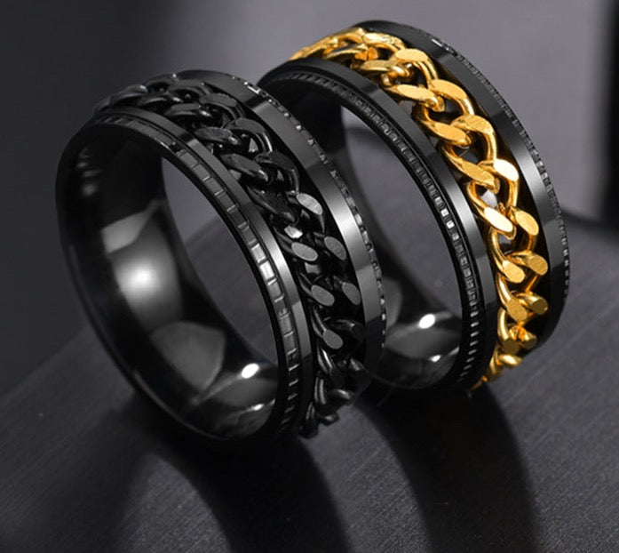 Cool Rotatable Stainless Steel Ring