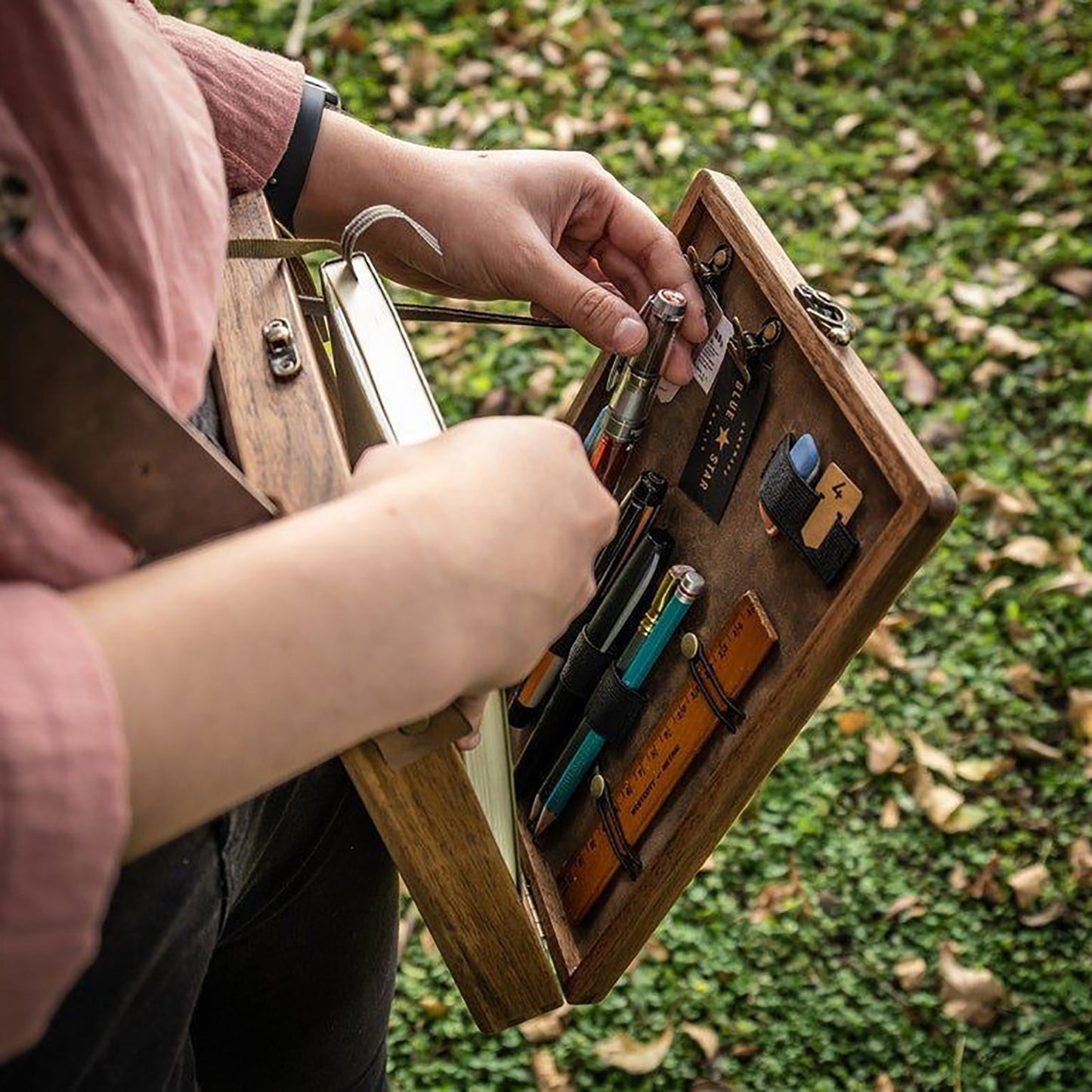 Messenger Wood Box for Creatives, Writers & Artists