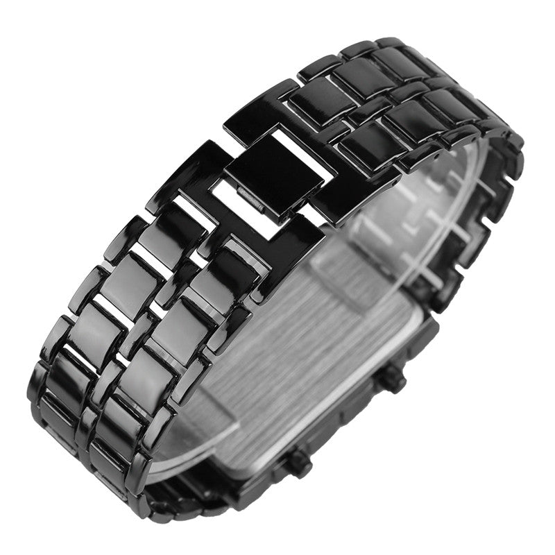 Futuristic Elegance: Digital Lava Wrist Watch