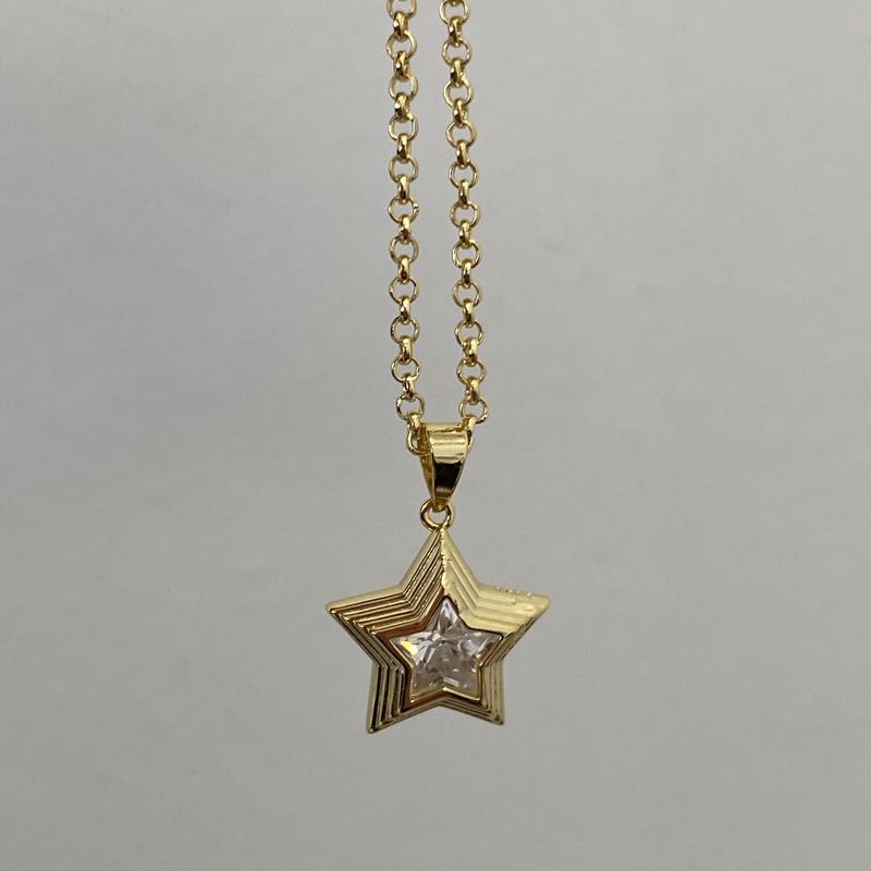 Sparkling Pentagram Clavicle Stars Necklace