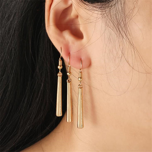 Rod Shaped Dangle Earrings