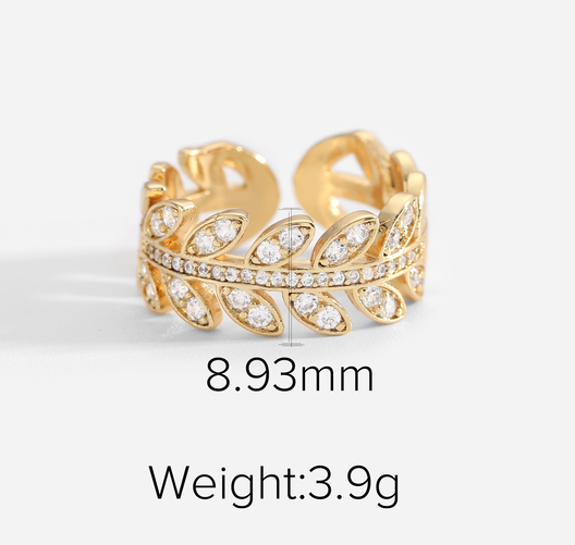 Open Eternity Band Ring with Shimmering Cubic Zirconia Stones