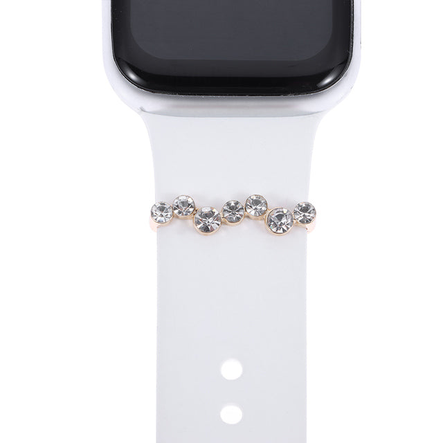 Elevate Your Apple Watch: Metal Charms Decorative Ring Band