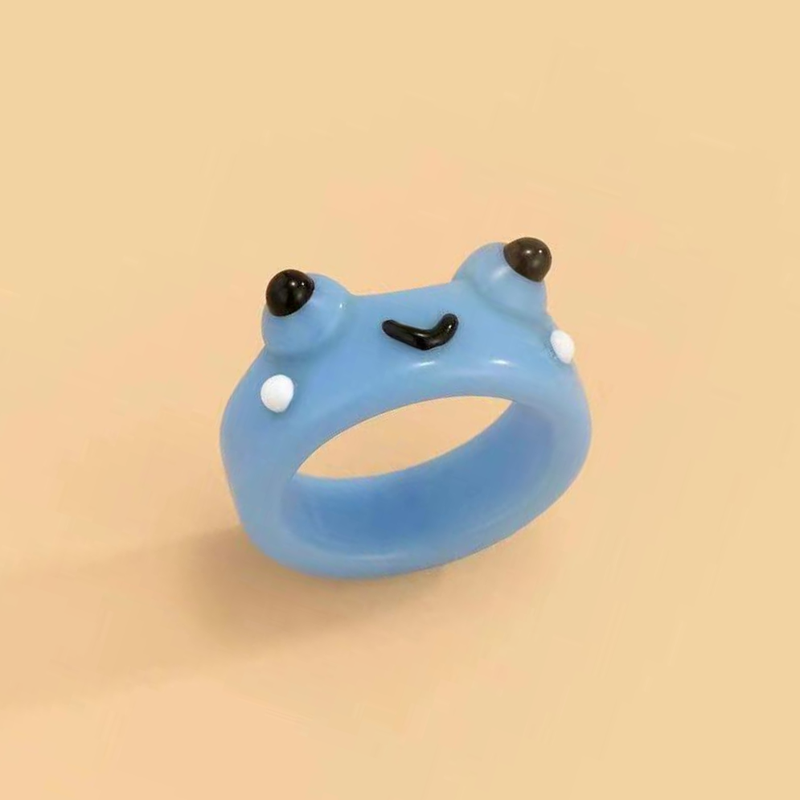 Cartoon Frog Acrylic Ring