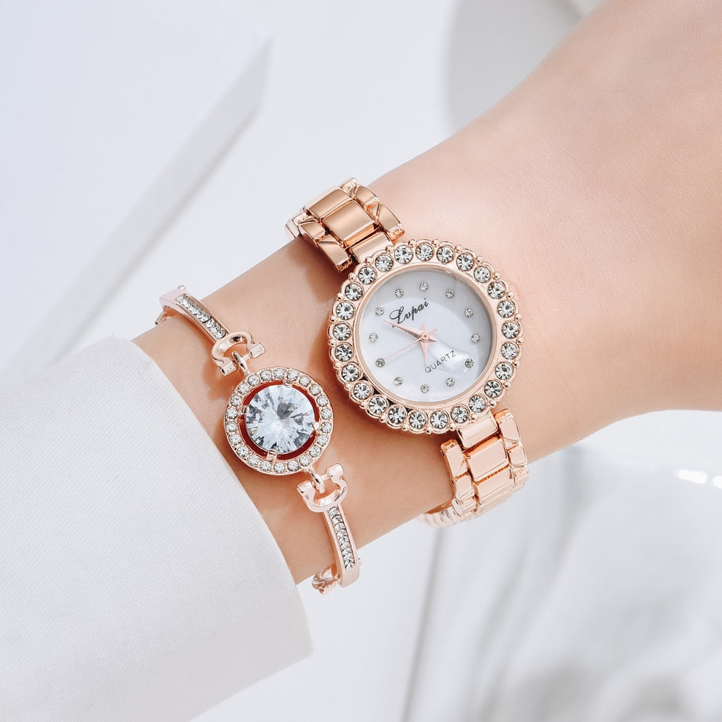 Radiant Elegance Crystal Watch Set