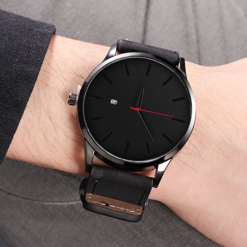 Timeless Elegance: Leather Quartz Watch