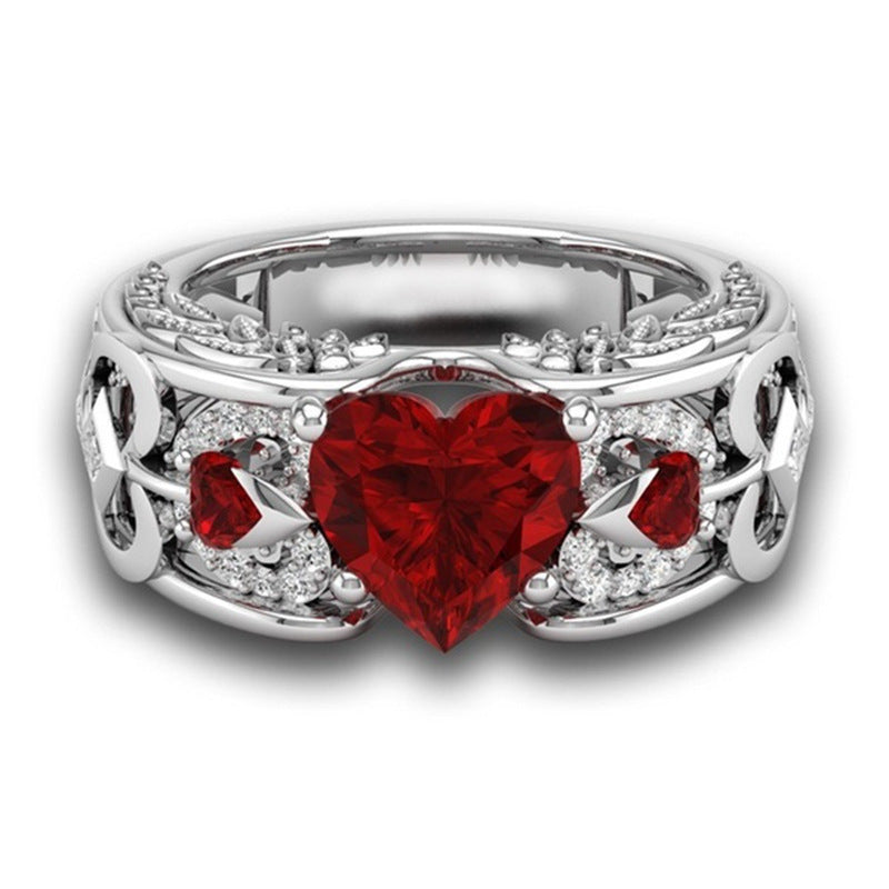 Passionate Red Heart Love Ring