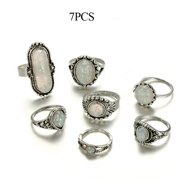 Stylish Antique Silver Color Rings Sets