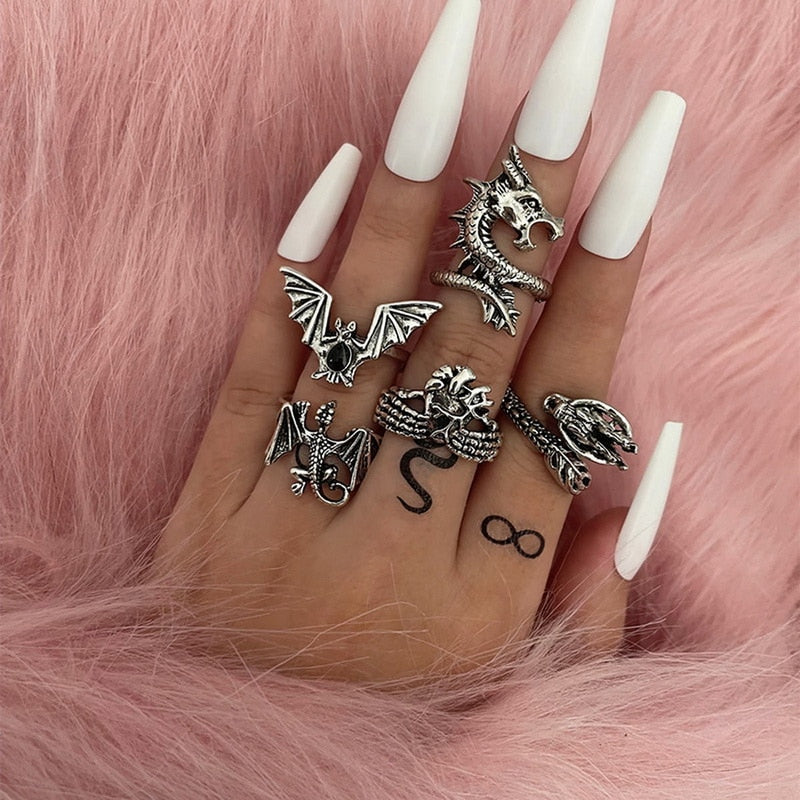 Retro Boho Rings Set - Unleash Your Inner Rebel