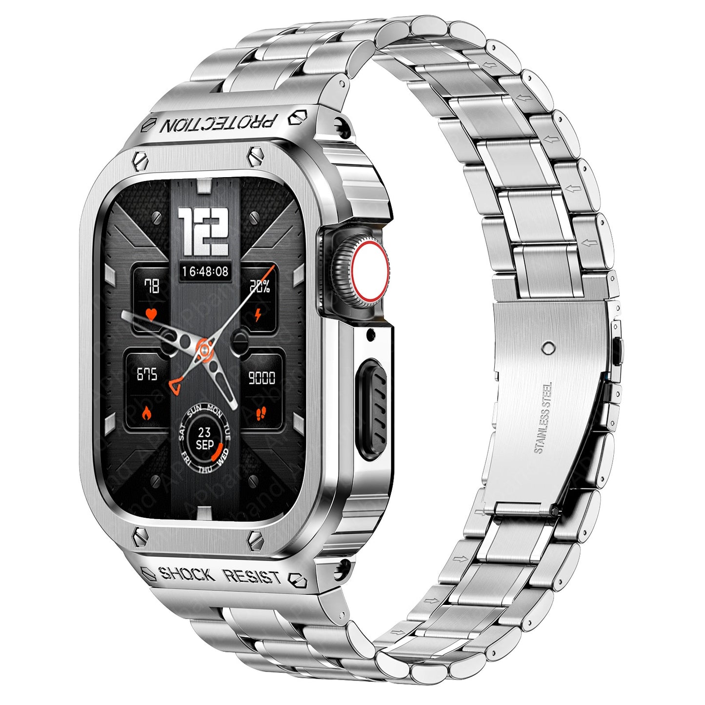 Apple Watch Stainless Steel Band and Protective Case