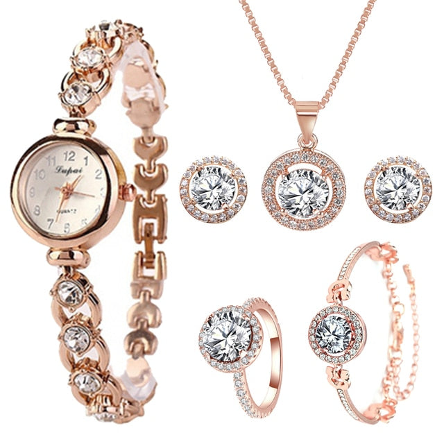 Radiant Elegance Crystal Watch Set