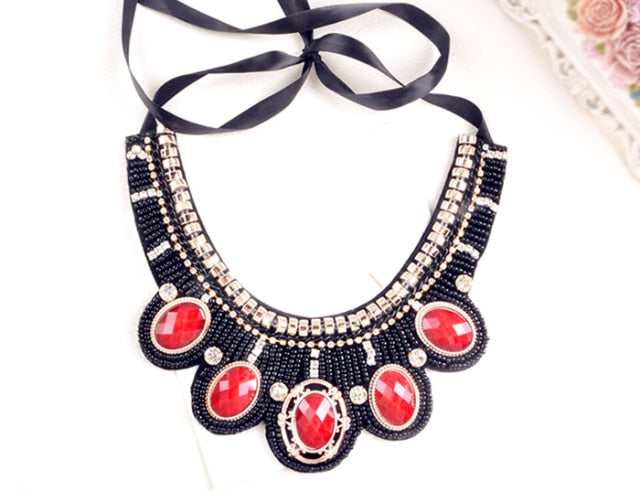 Crystal Elegance Statement Choker Necklace