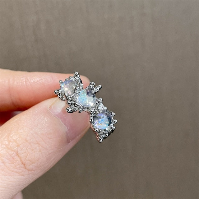 K-pop Heart Crystal Open Ring