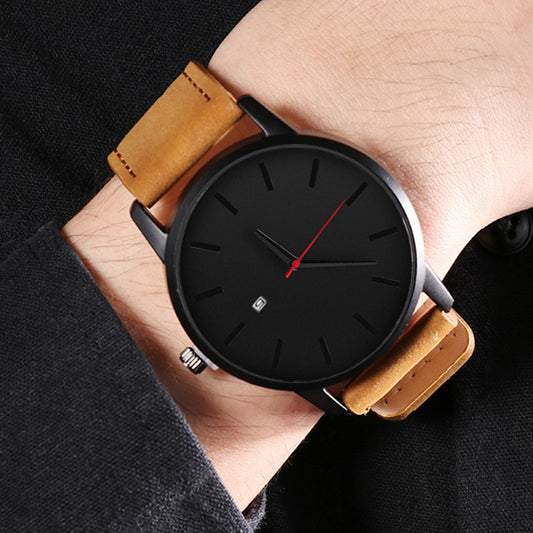 Timeless Elegance: Leather Quartz Watch