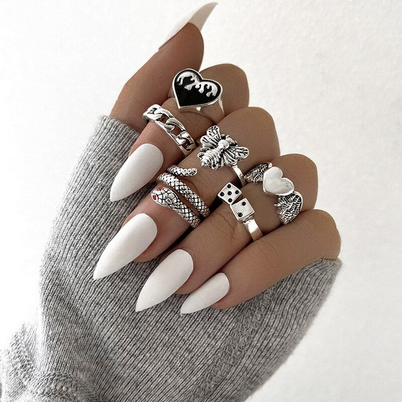 Retro Boho Rings Set - Unleash Your Inner Rebel