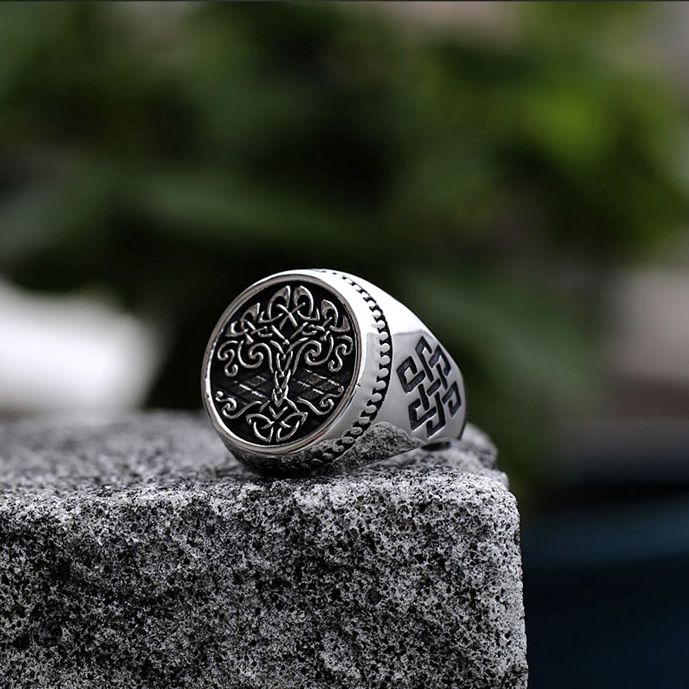 Vintage Nordic Stainless Steel Ring