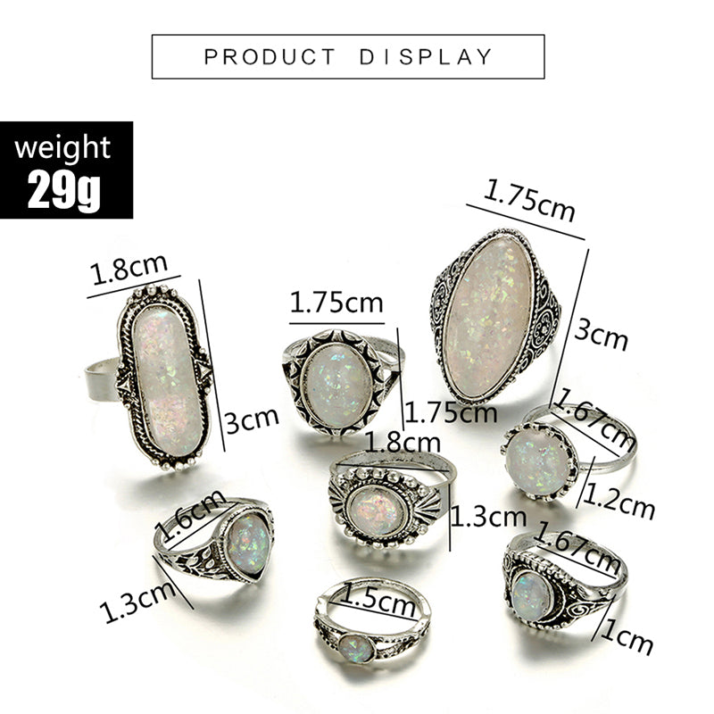 Stylish Antique Silver Color Rings Sets