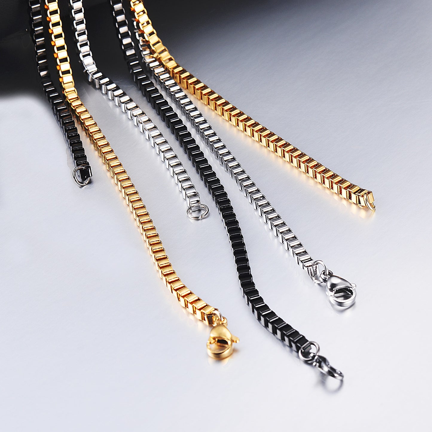 Durable Stainless Steel Box Chain Necklace