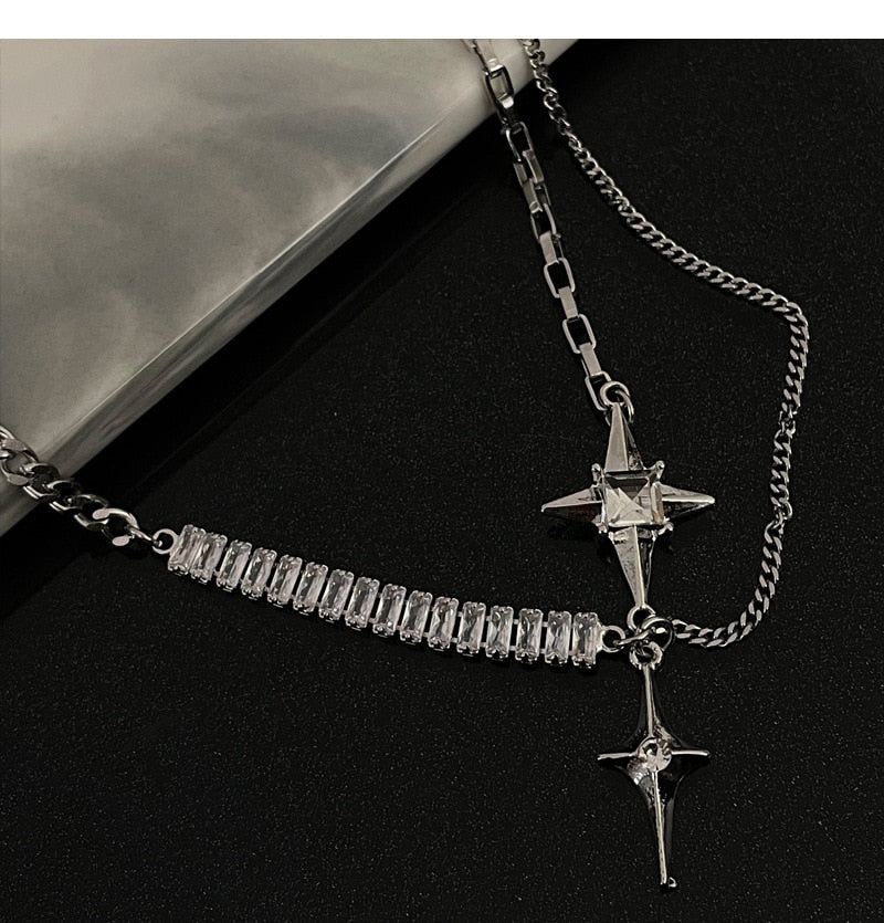 Eternal Sparkle Star Cross Necklace