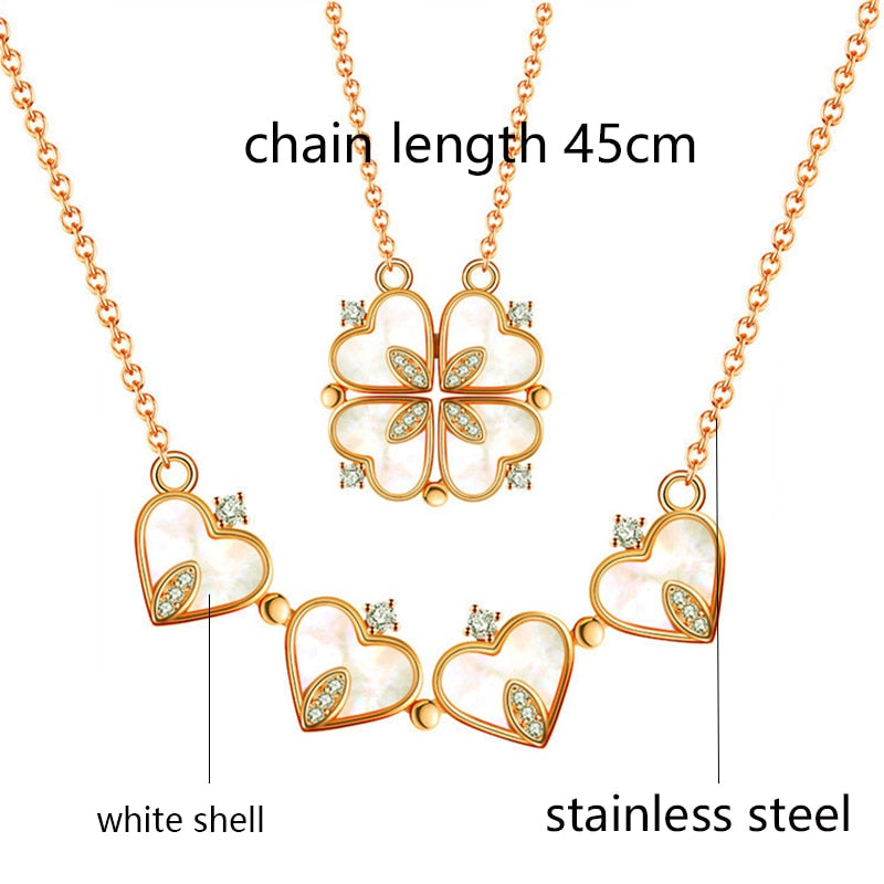 Magnetic Attraction Flower Pendant Necklace