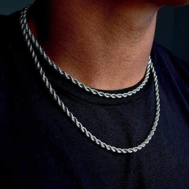 Durable Twisted Rope Links Collar Necklace