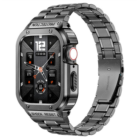 Apple Watch Stainless Steel Band and Protective Case