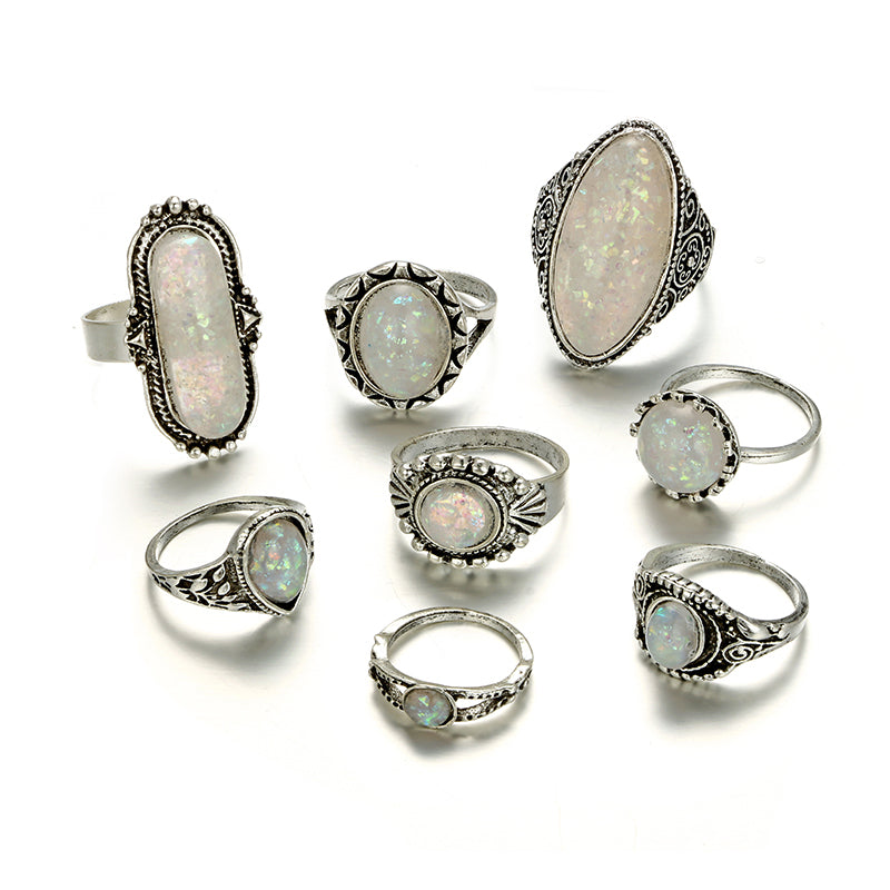 Stylish Antique Silver Color Rings Sets