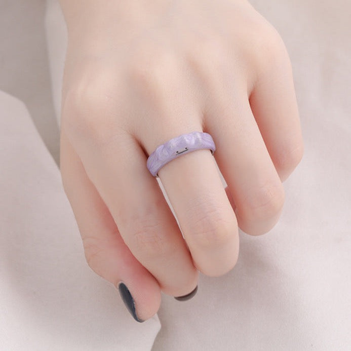 Smiley Ditto Pokemon Adjustable Couple Rings