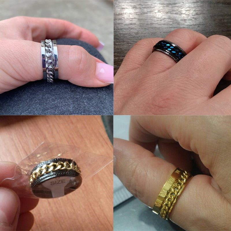 Cool Rotatable Stainless Steel Ring