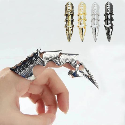 Metal Full Finger Claw Rings Set