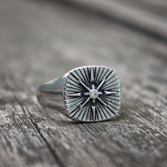 Stellar Polaris Star Signet Ring