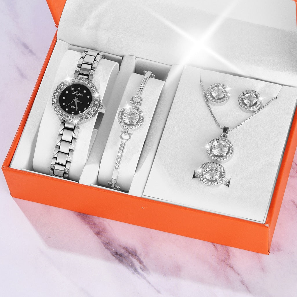 Radiant Elegance Crystal Watch Set