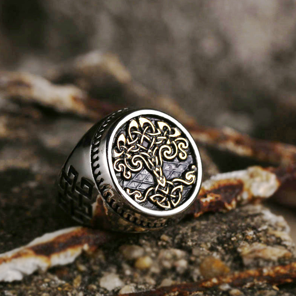 Vintage Nordic Stainless Steel Ring