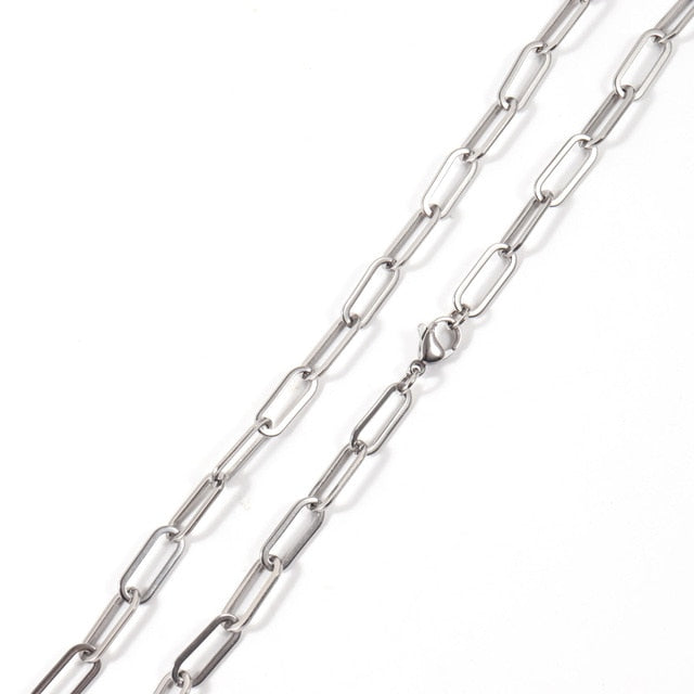 Trendy Paper Clip Chain Men's Necklace