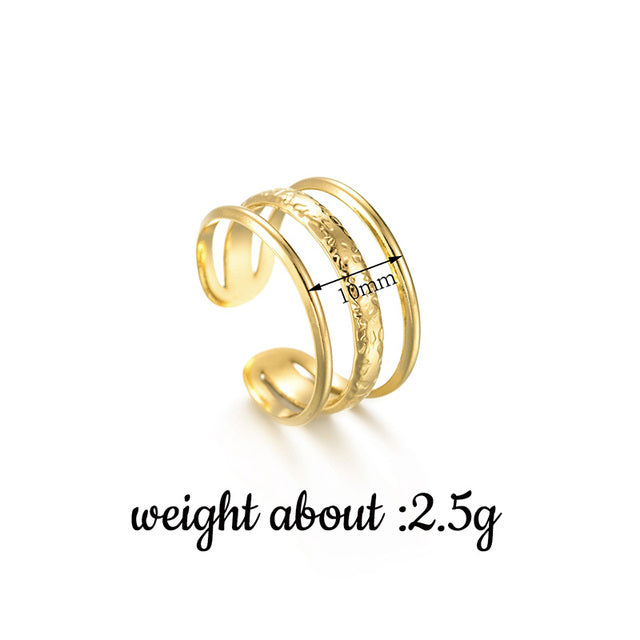 Trendy Gold Cocktail Ring