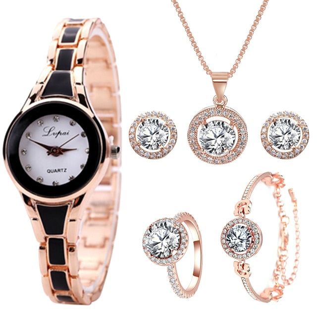 Radiant Elegance Crystal Watch Set